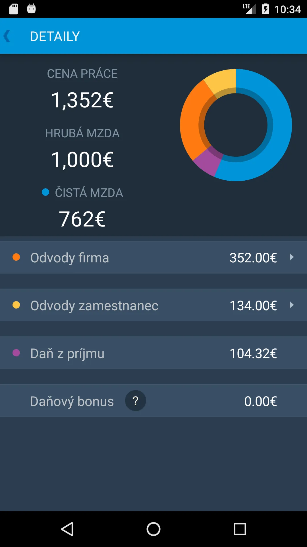 KROS Mzdová kalkulačka | Indus Appstore | Screenshot