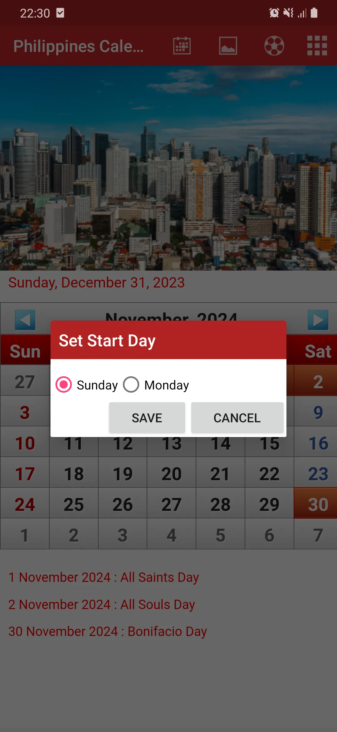 Philippines Calendar 2024 | Indus Appstore | Screenshot