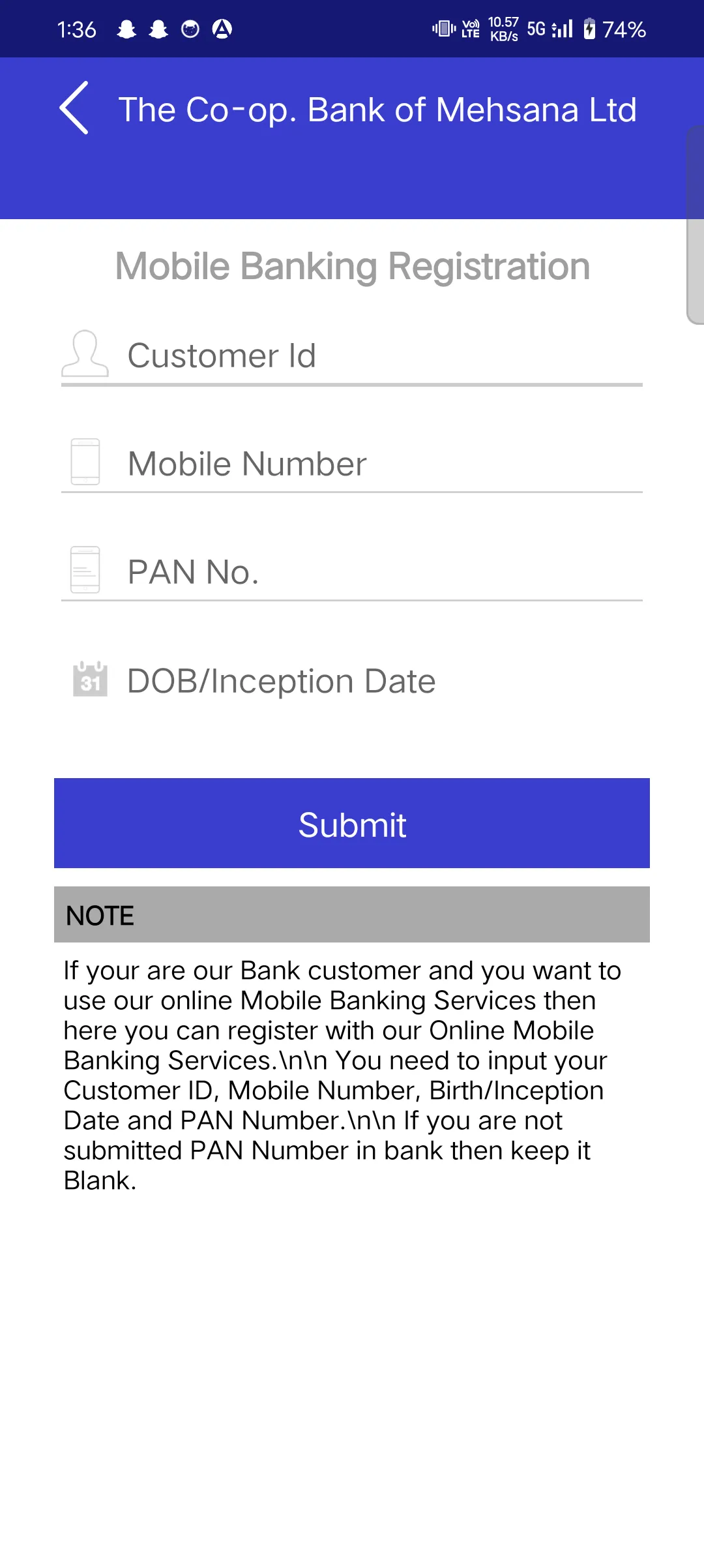 Mehsana Bank | Indus Appstore | Screenshot
