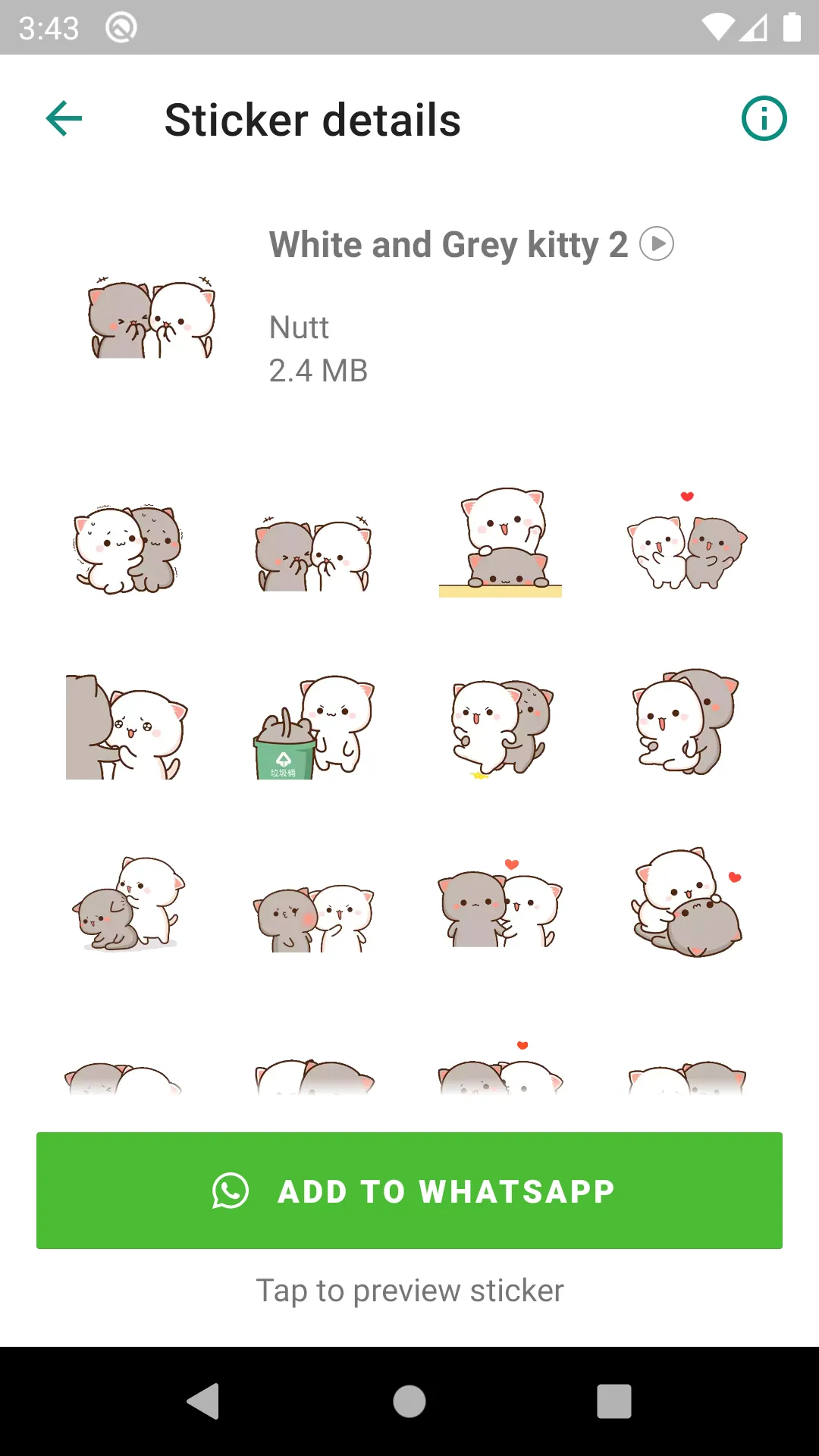 Mochi Cat Animated Stickers | Indus Appstore | Screenshot