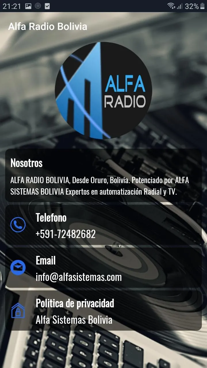 Alfa Radio Bolivia | Indus Appstore | Screenshot