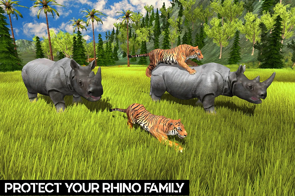 Wild Rhino Family Jungle Sim | Indus Appstore | Screenshot