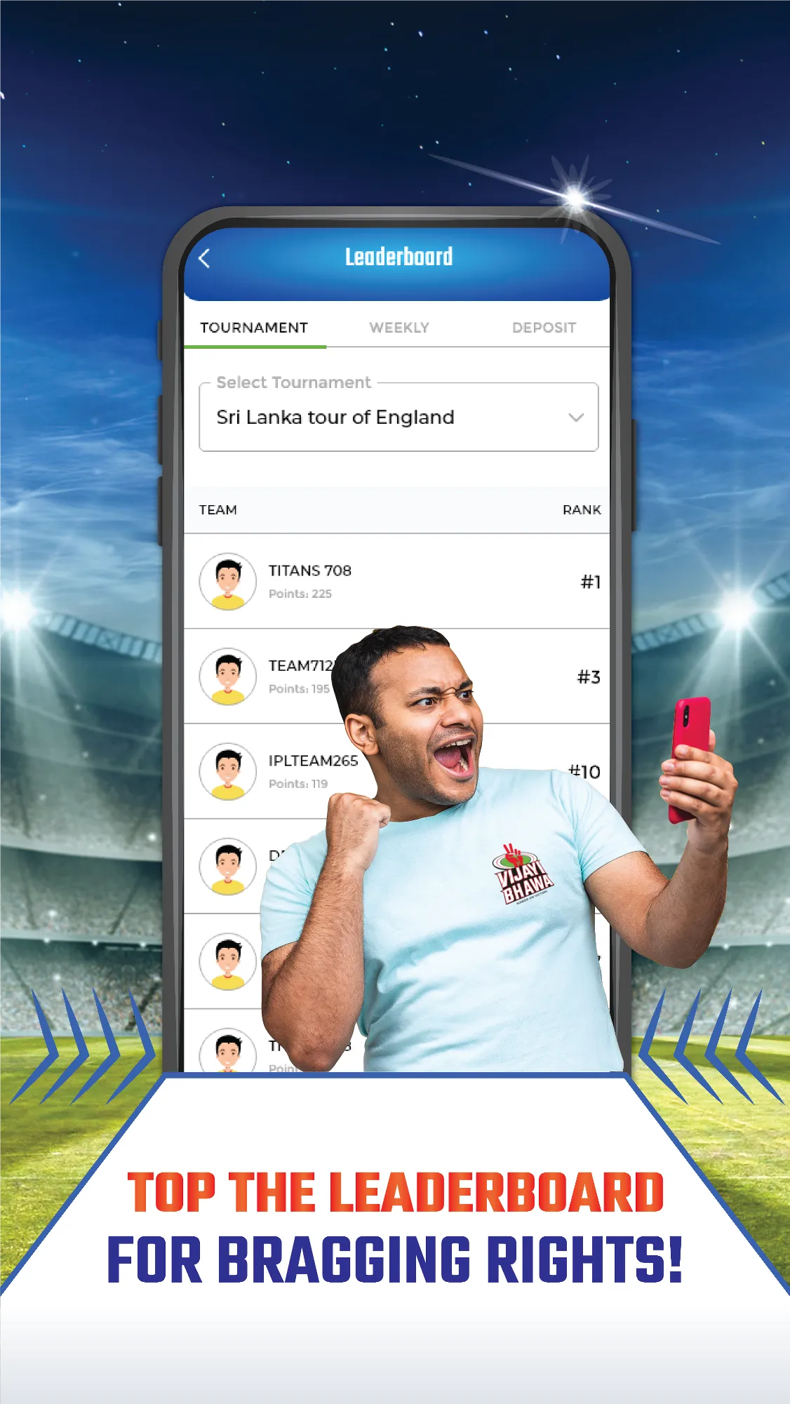 Vijayi Bhawa: Fantasy Cricket | Indus Appstore | Screenshot