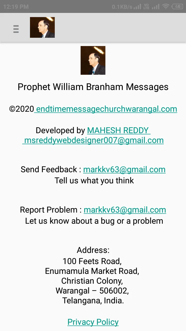 Prophet William Branham Messag | Indus Appstore | Screenshot