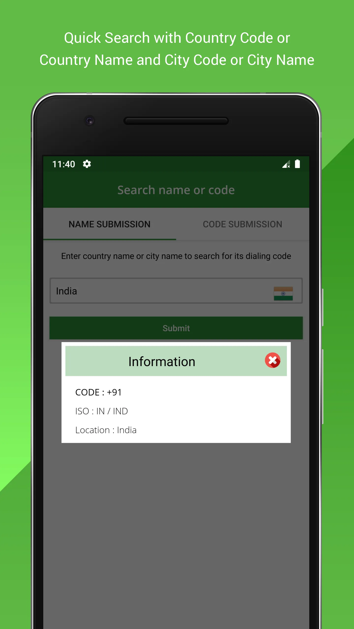 International Dialing Code | Indus Appstore | Screenshot