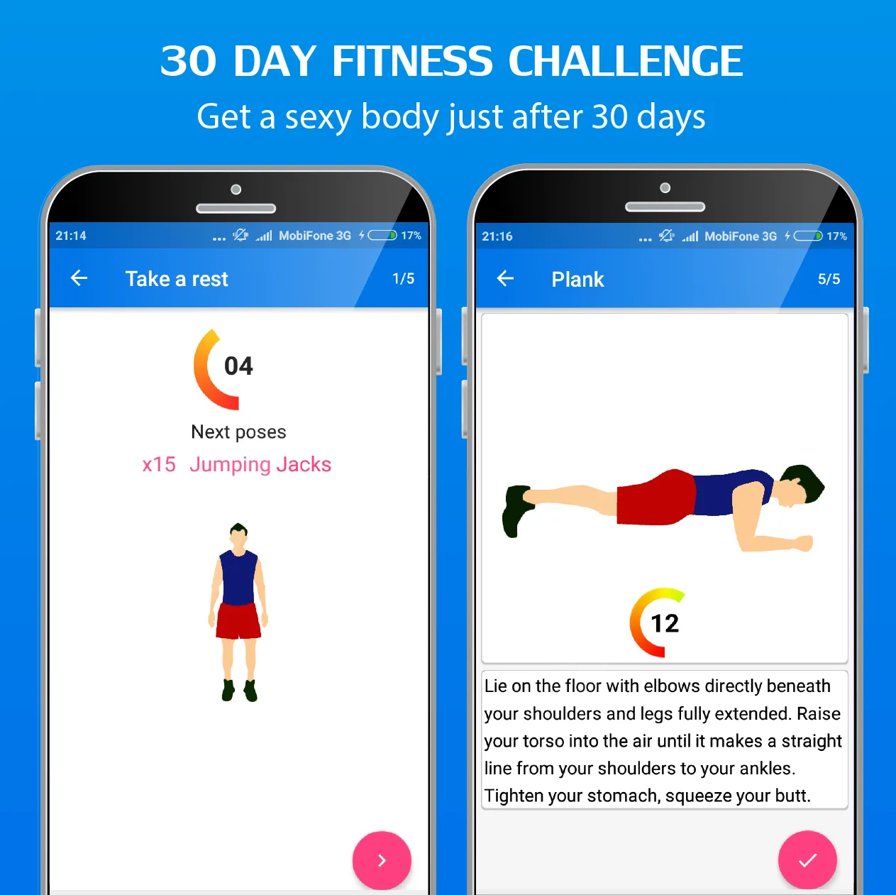 30 Day Home Workouts | Indus Appstore | Screenshot