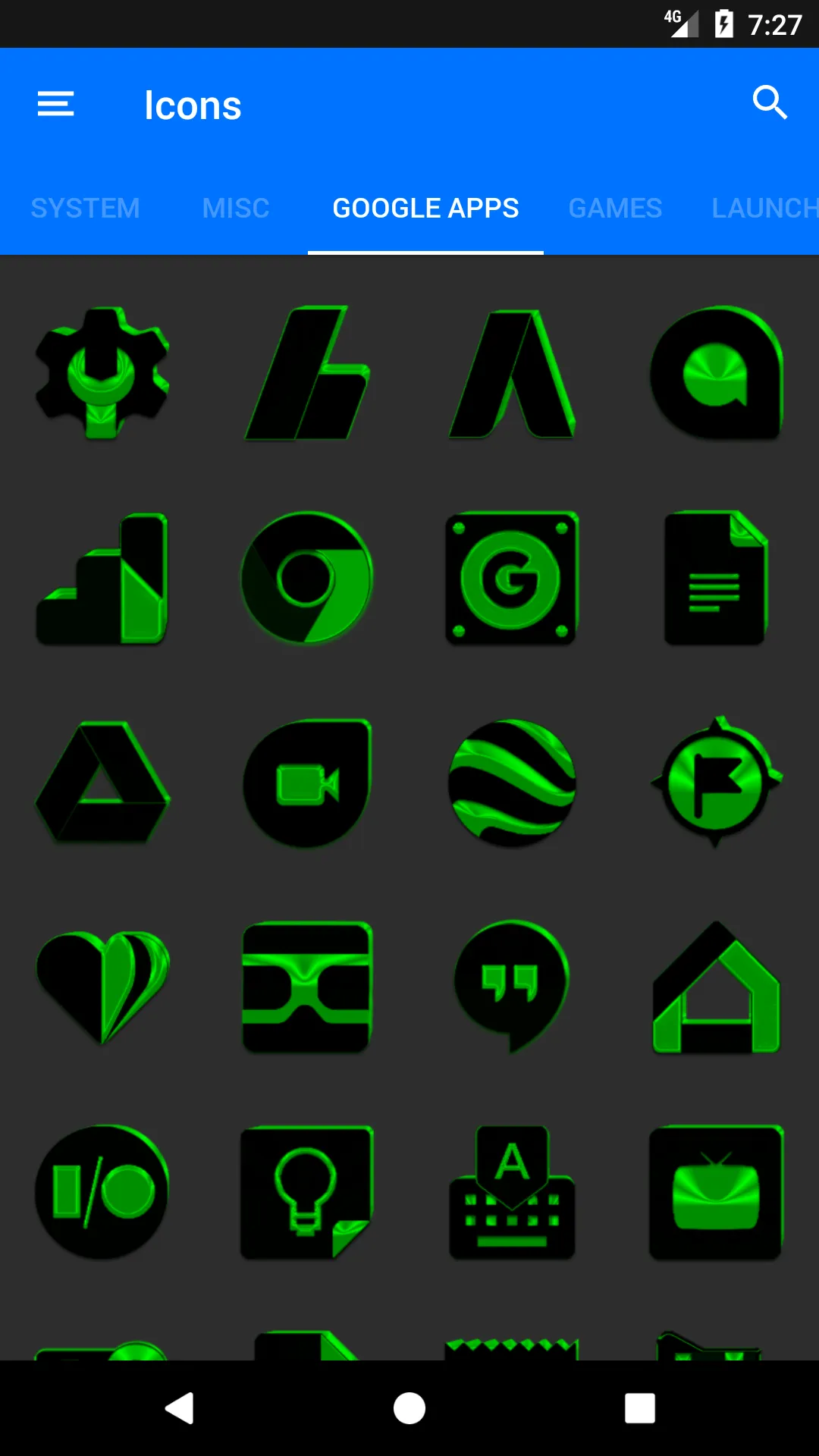 Black and Green Icon Pack | Indus Appstore | Screenshot