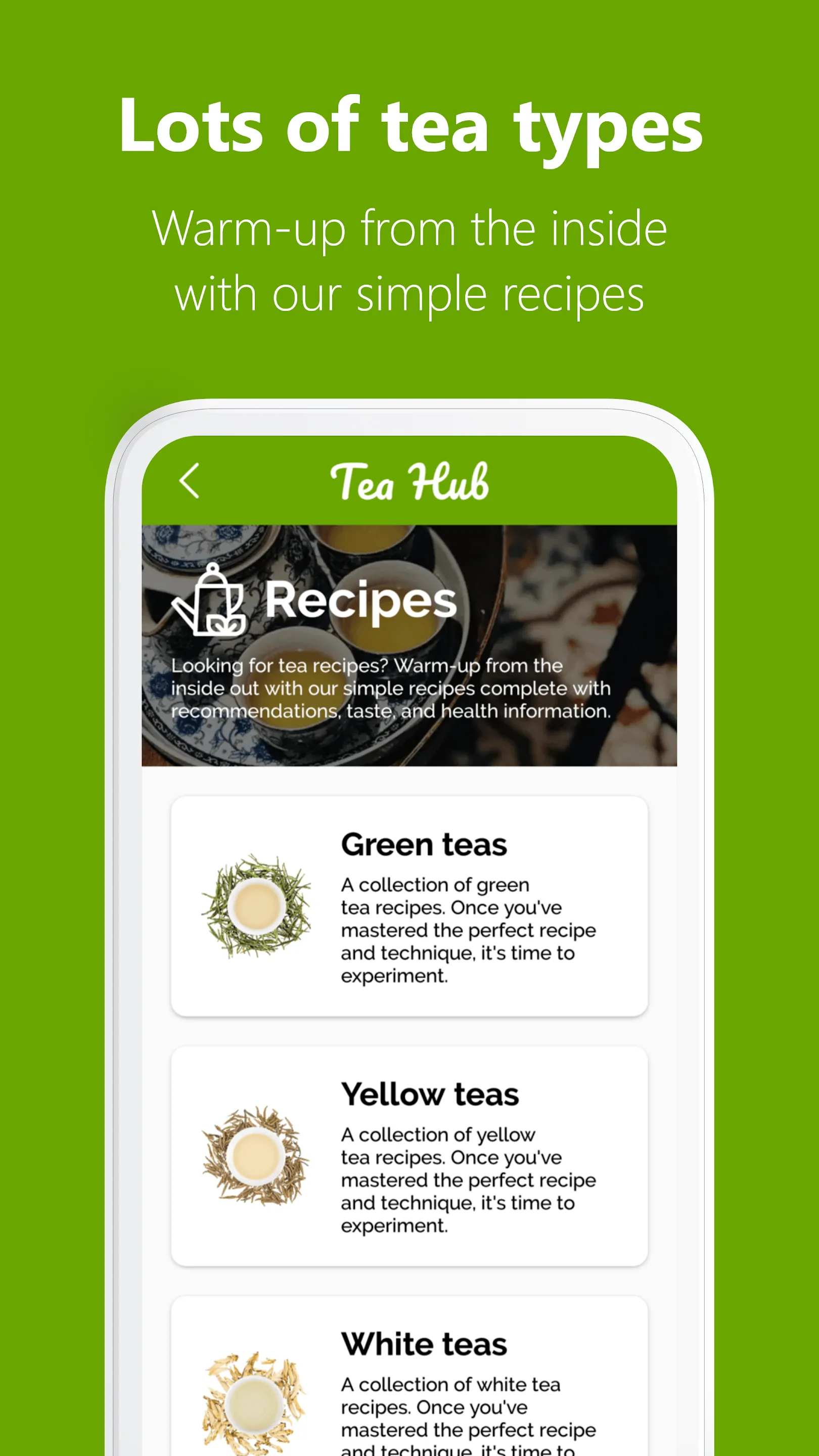 Tea Hub – Recipes and Timer | Indus Appstore | Screenshot