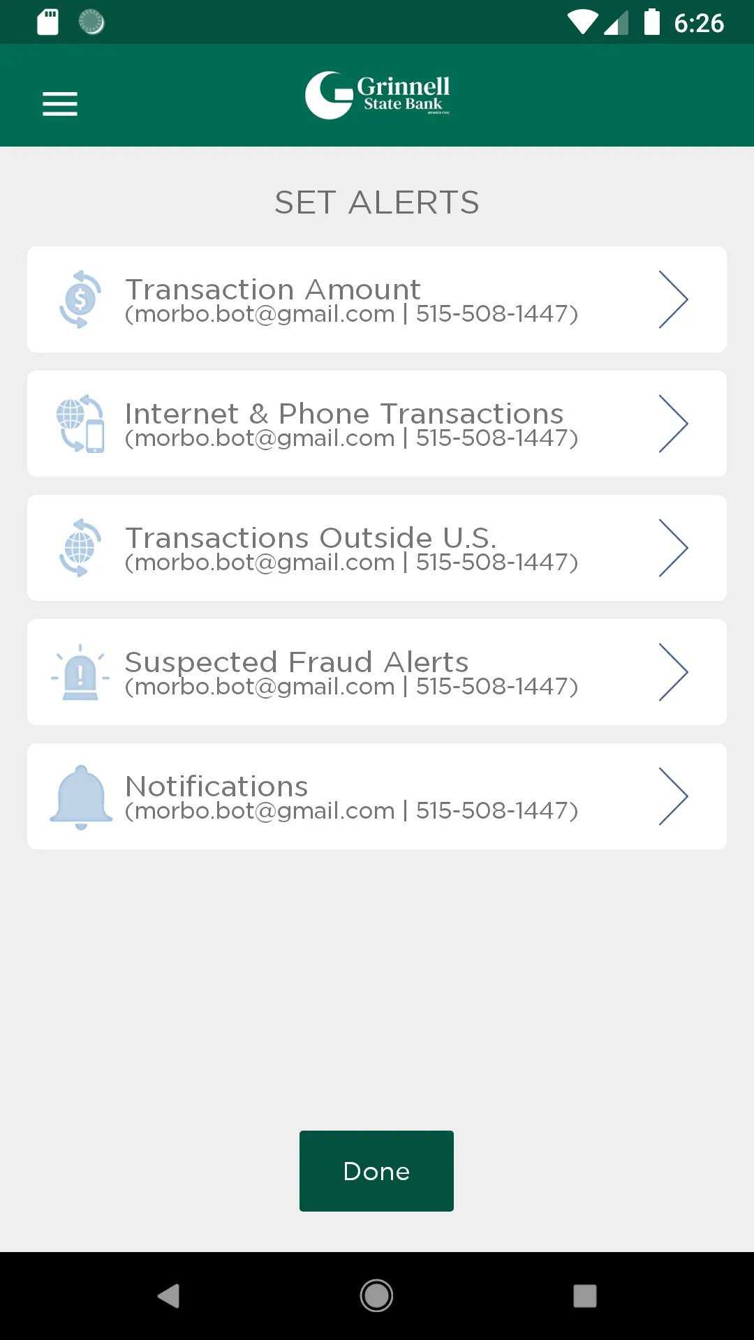 GSB Card Control | Indus Appstore | Screenshot