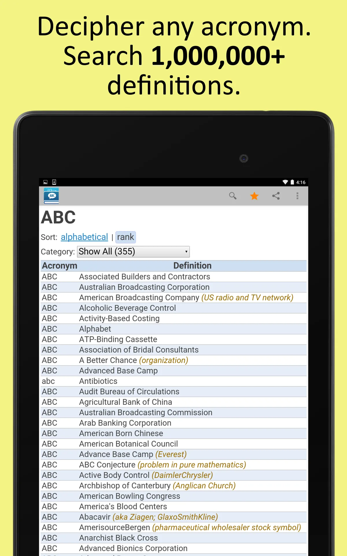 Acronyms and Abbreviations | Indus Appstore | Screenshot