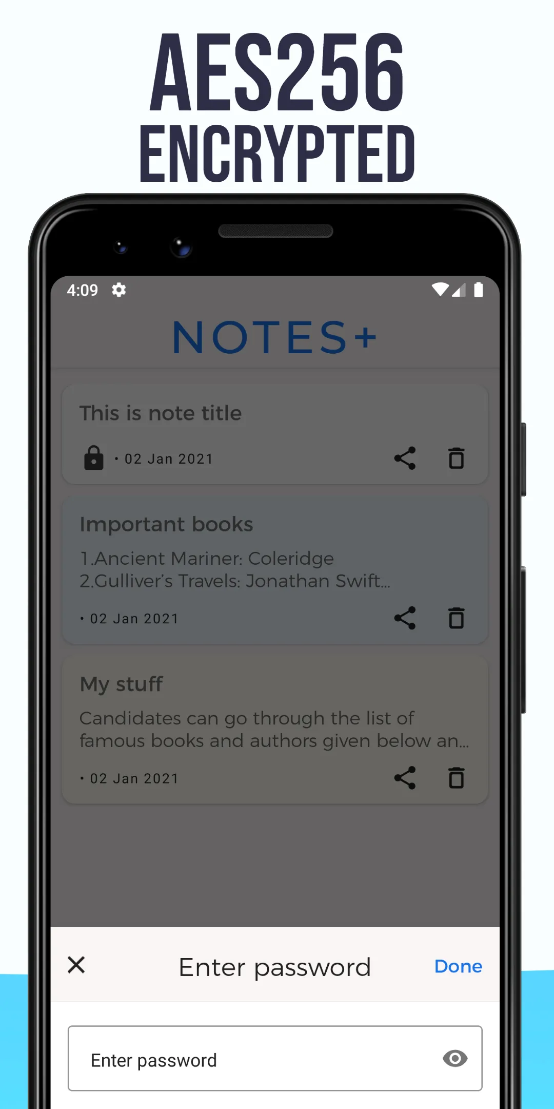 Notes+ : Protected Notes App | Indus Appstore | Screenshot