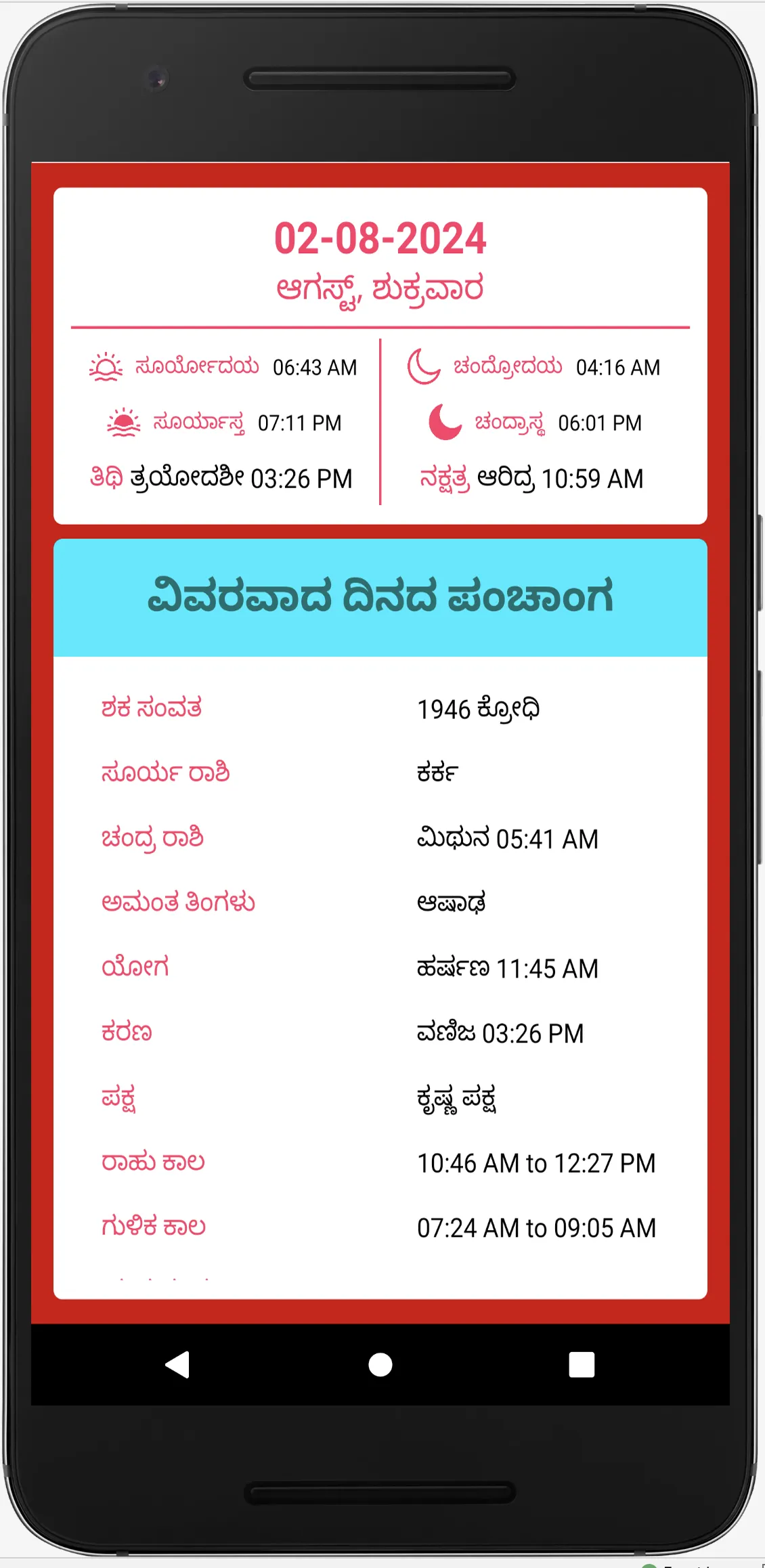 Kannada Calendar 2024 - ಪಂಚಾಂಗ | Indus Appstore | Screenshot