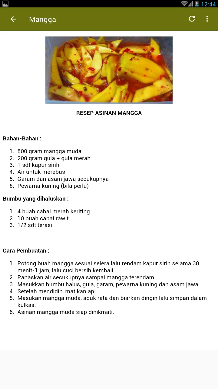 resep asinan terlengkap | Indus Appstore | Screenshot