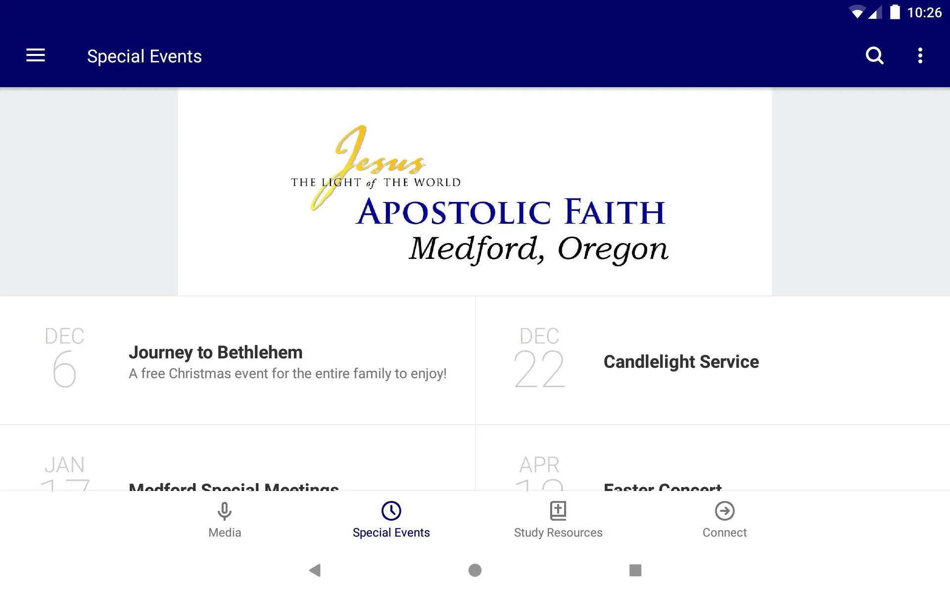 Apostolic Faith Church Medford | Indus Appstore | Screenshot