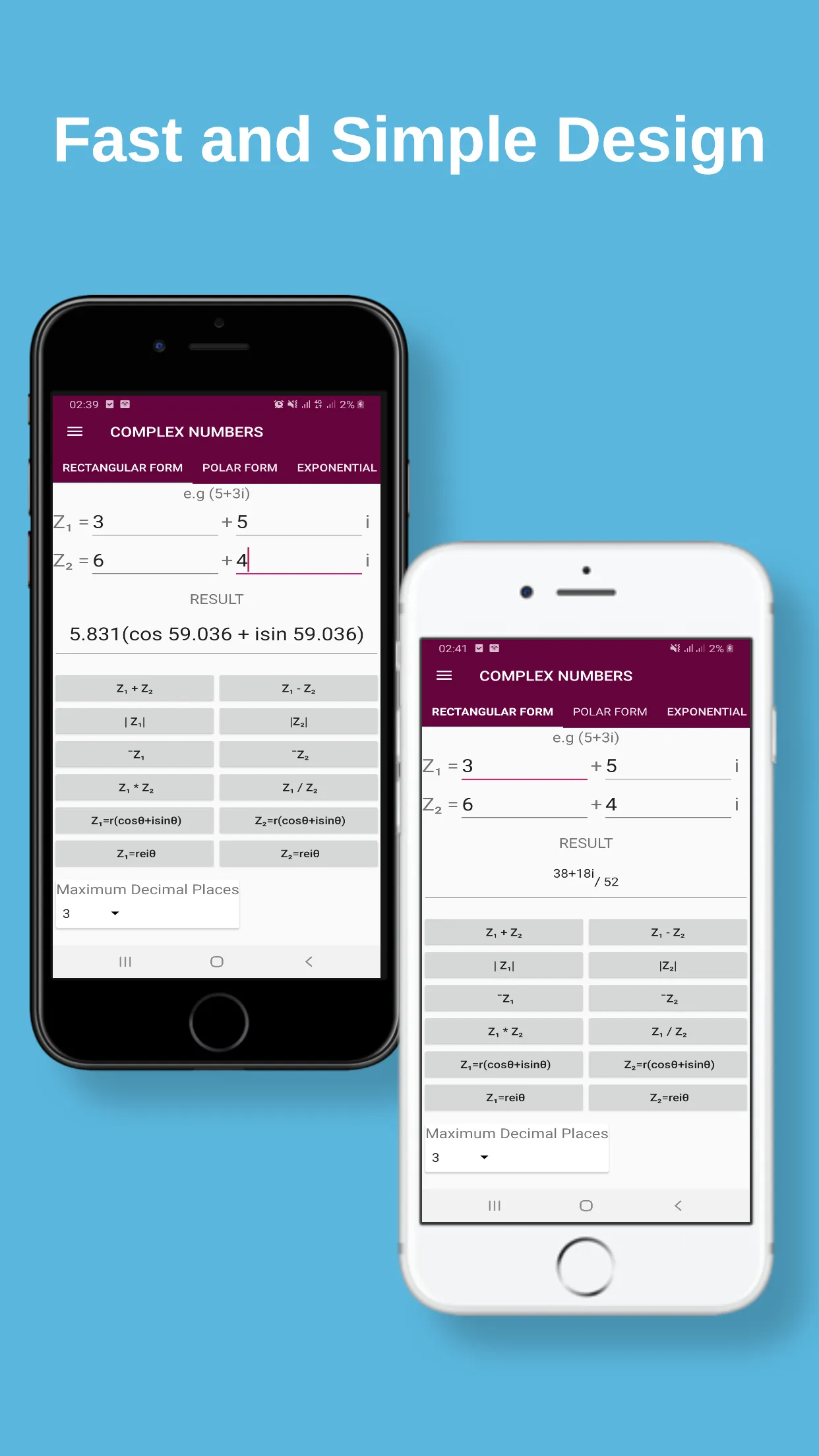 Complex Numbers Calculator | Indus Appstore | Screenshot