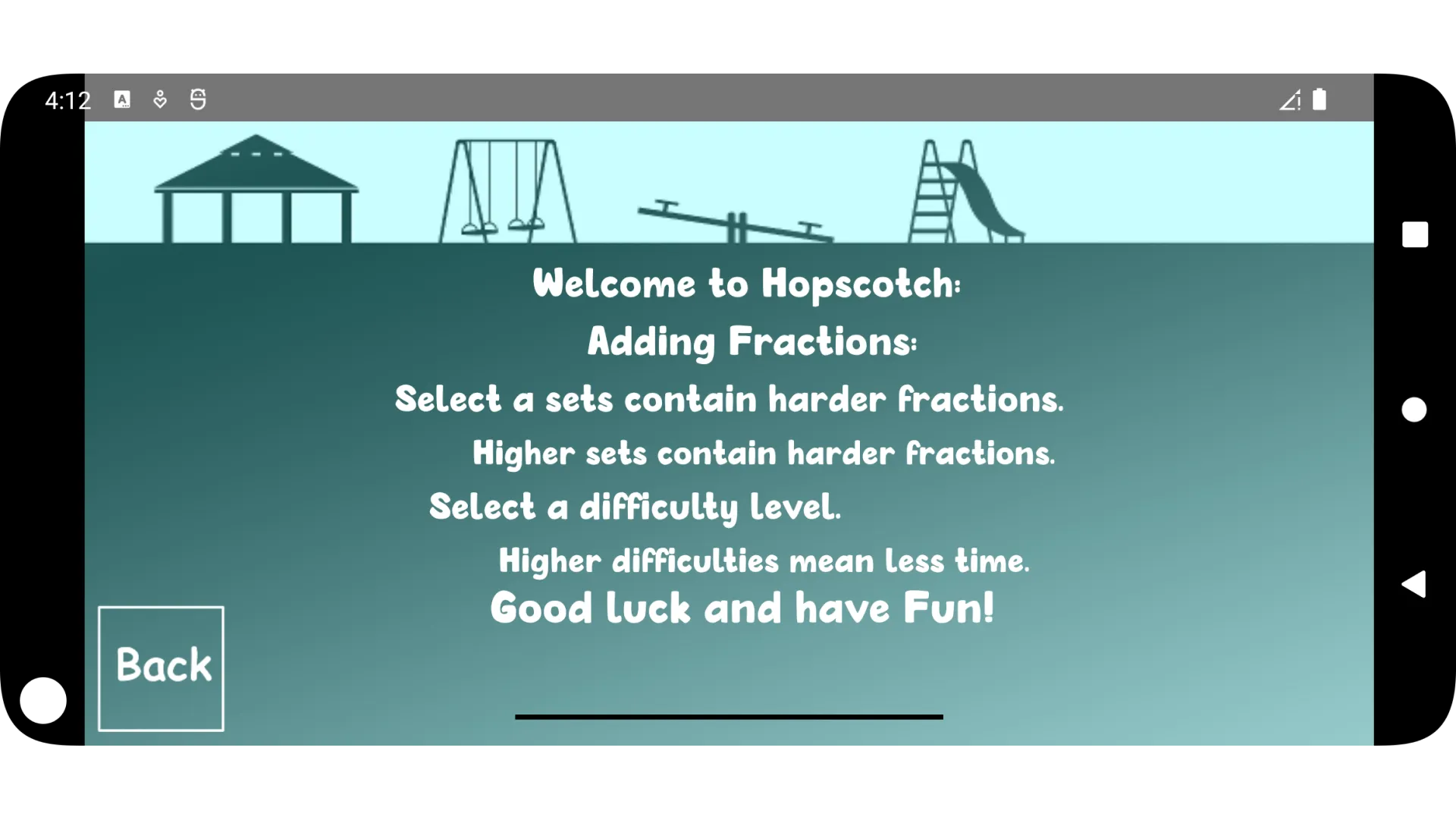 Hopscotch - Adding Fractions | Indus Appstore | Screenshot