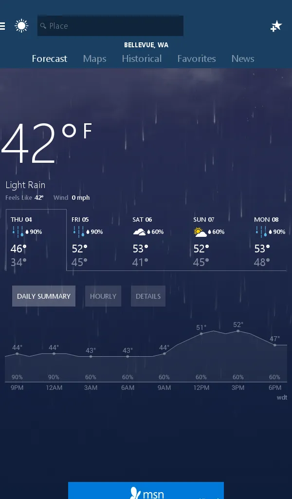 MSN Weather - Forecast & Maps | Indus Appstore | Screenshot
