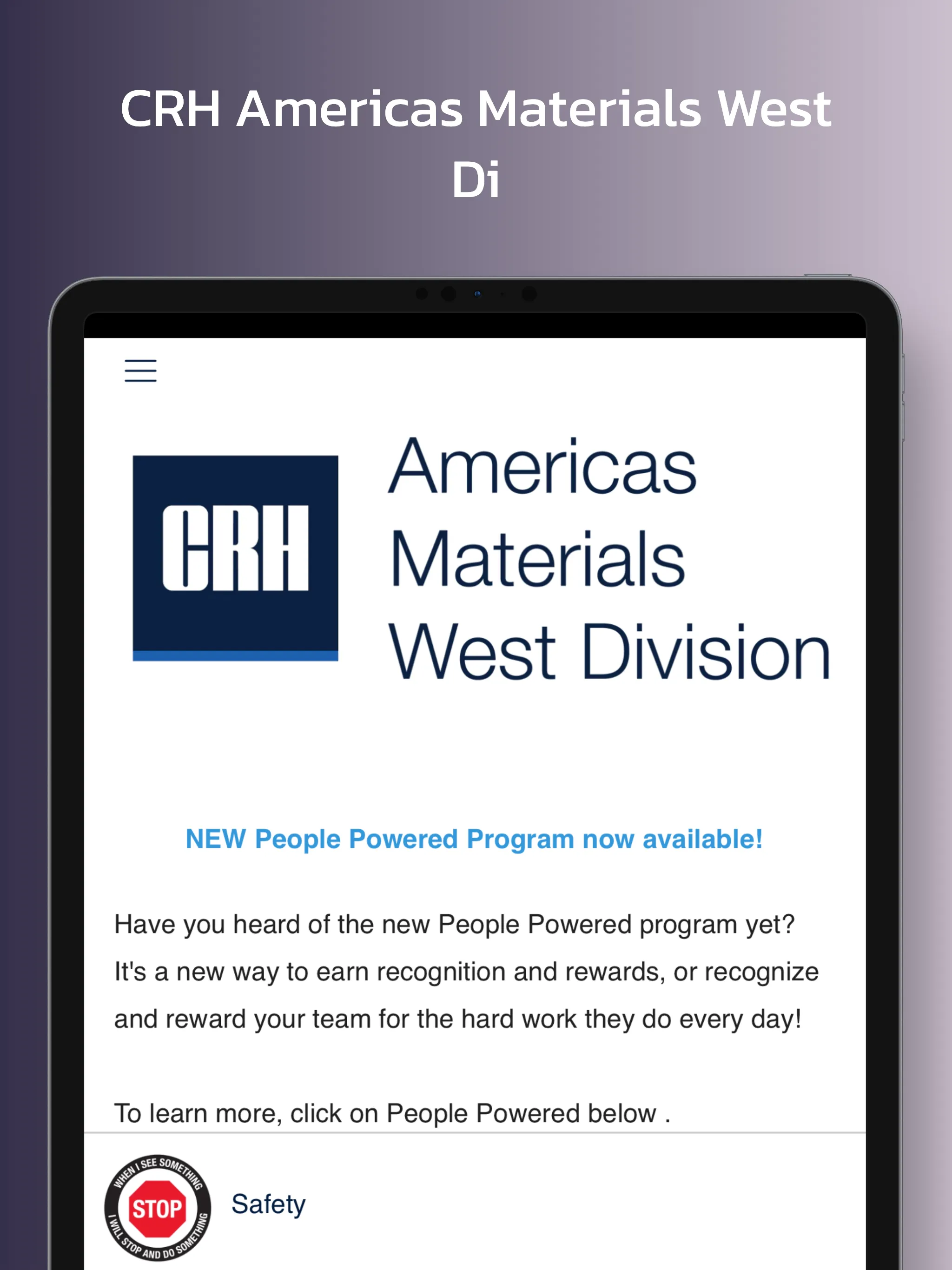 CRH Americas Materials West Di | Indus Appstore | Screenshot