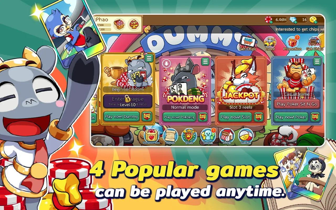 Dummy & Toon Poker ดัมมี่ทุย | Indus Appstore | Screenshot