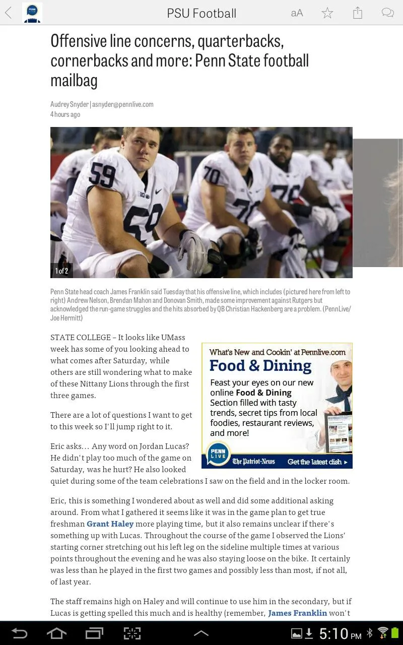 PennLive: Penn State Football | Indus Appstore | Screenshot