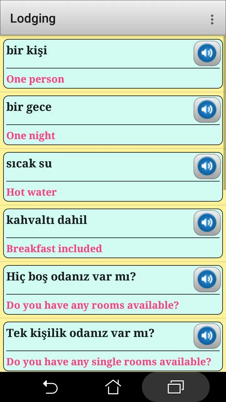 Turkish phrasebook and phrases | Indus Appstore | Screenshot