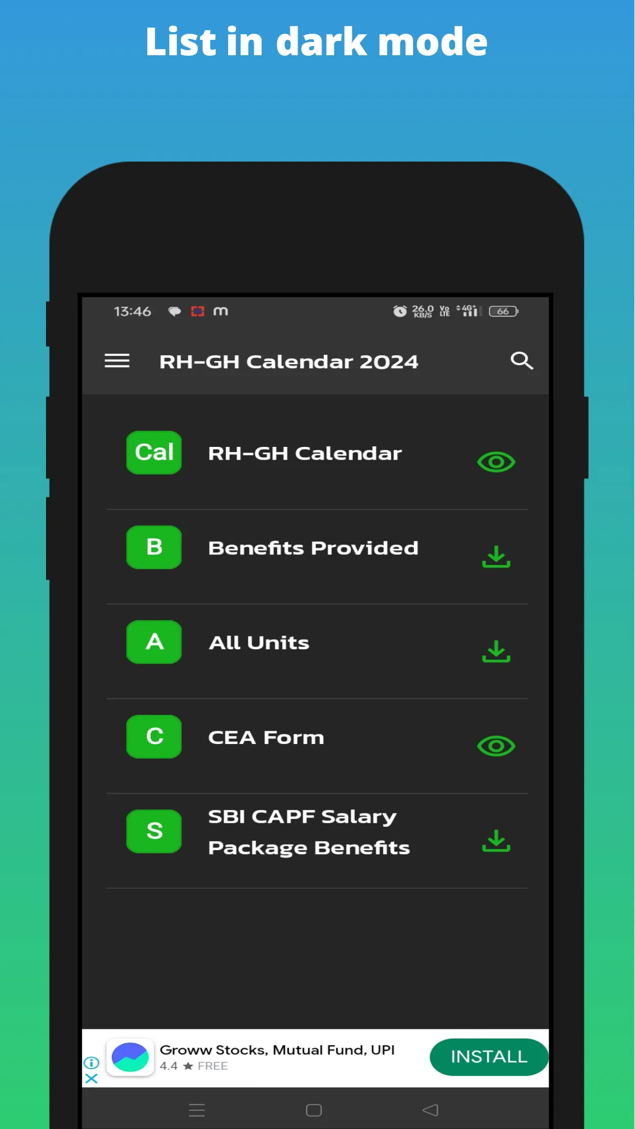 RH-GH Calender 2024 | Indus Appstore | Screenshot