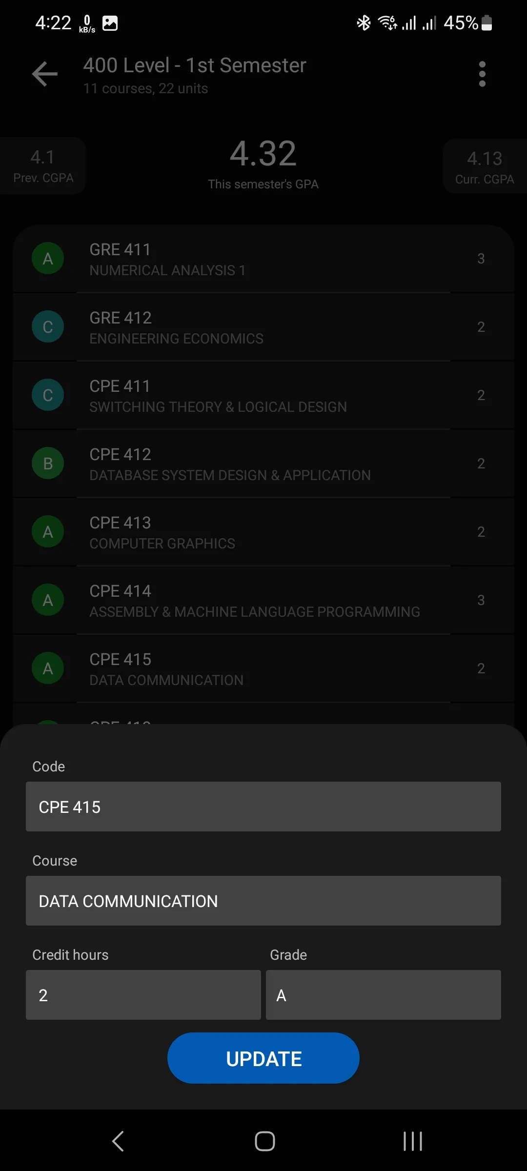 CeeMate CGPA Calculator | Indus Appstore | Screenshot