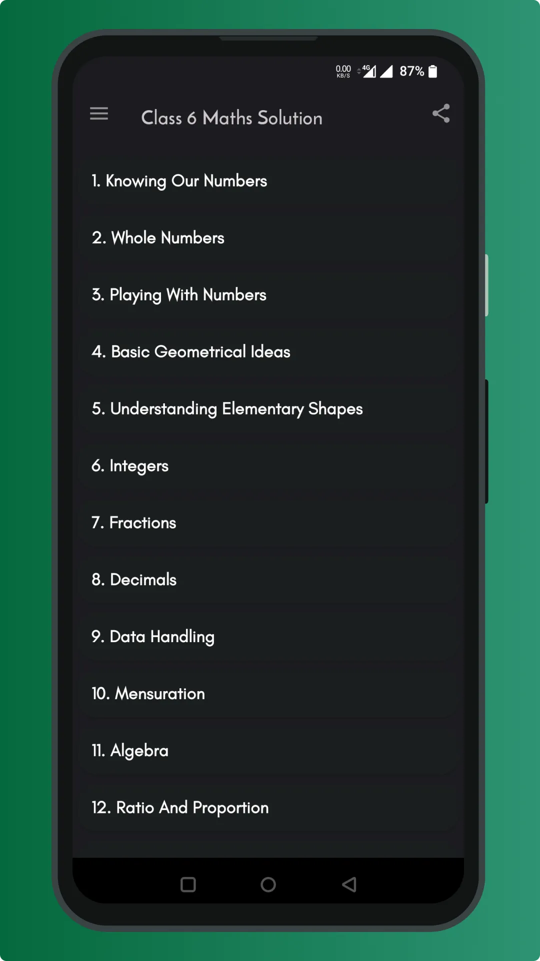 Class 6 Maths NCERT Solution | Indus Appstore | Screenshot