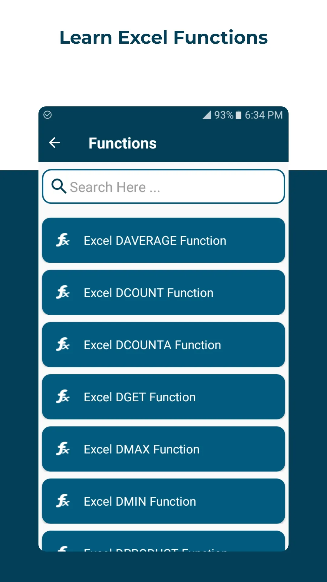 Excel Formulae and Functions | Indus Appstore | Screenshot