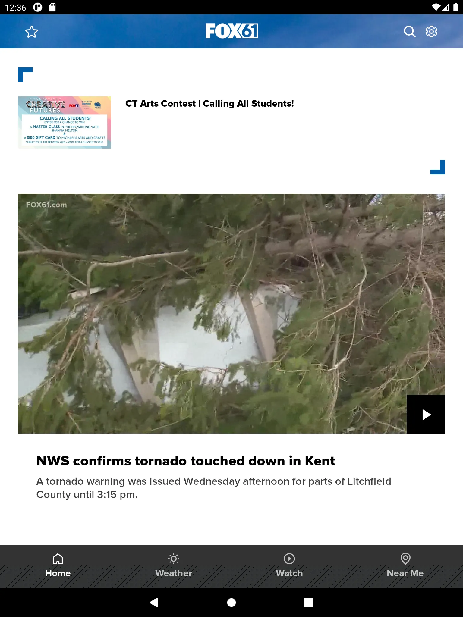 FOX61 WTIC Connecticut News | Indus Appstore | Screenshot