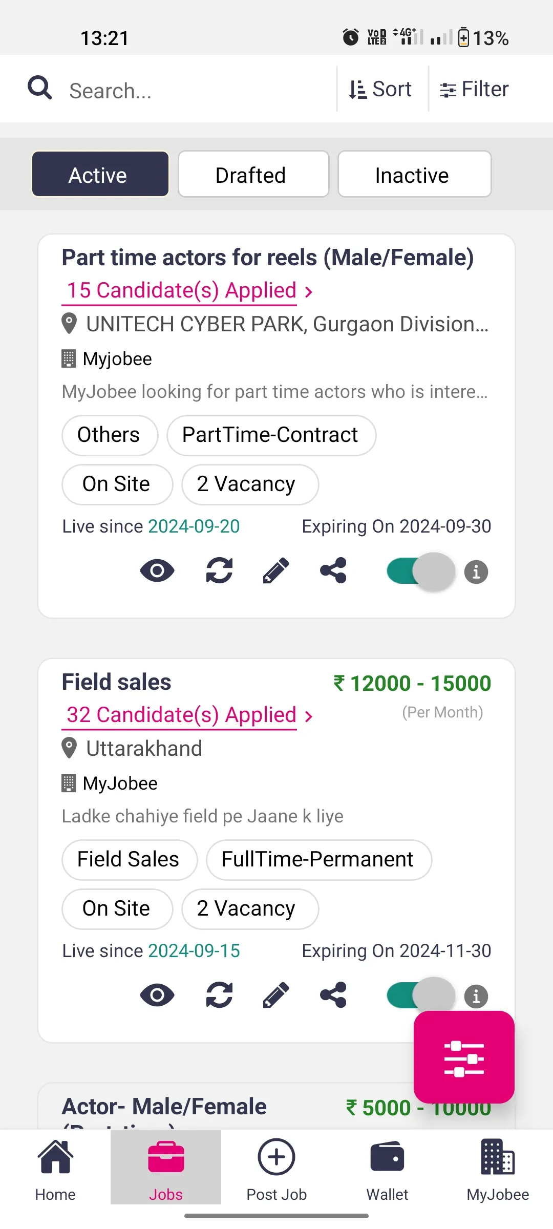 MyJobee Blue/Grey Collar Jobs | Indus Appstore | Screenshot