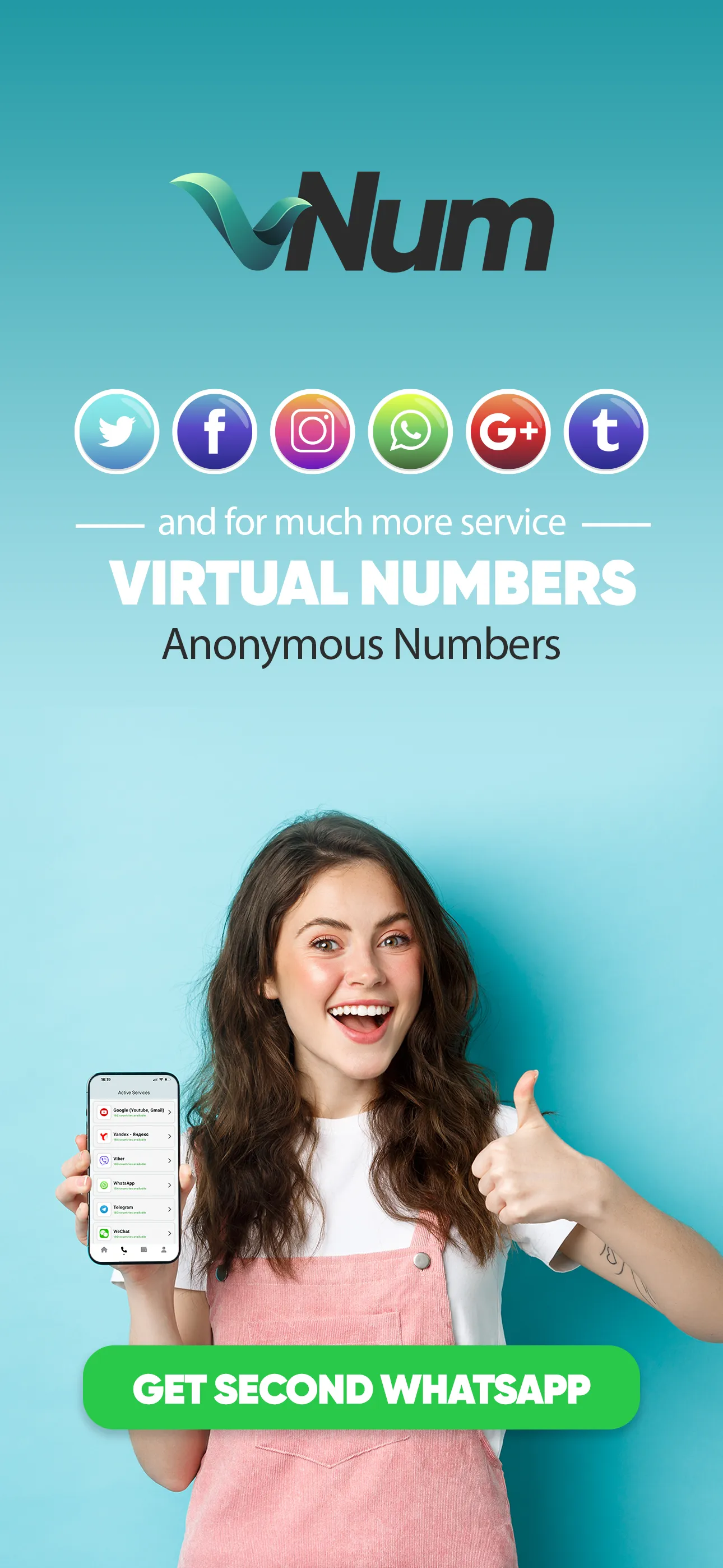 vNum: Second Phone Number, SMS | Indus Appstore | Screenshot