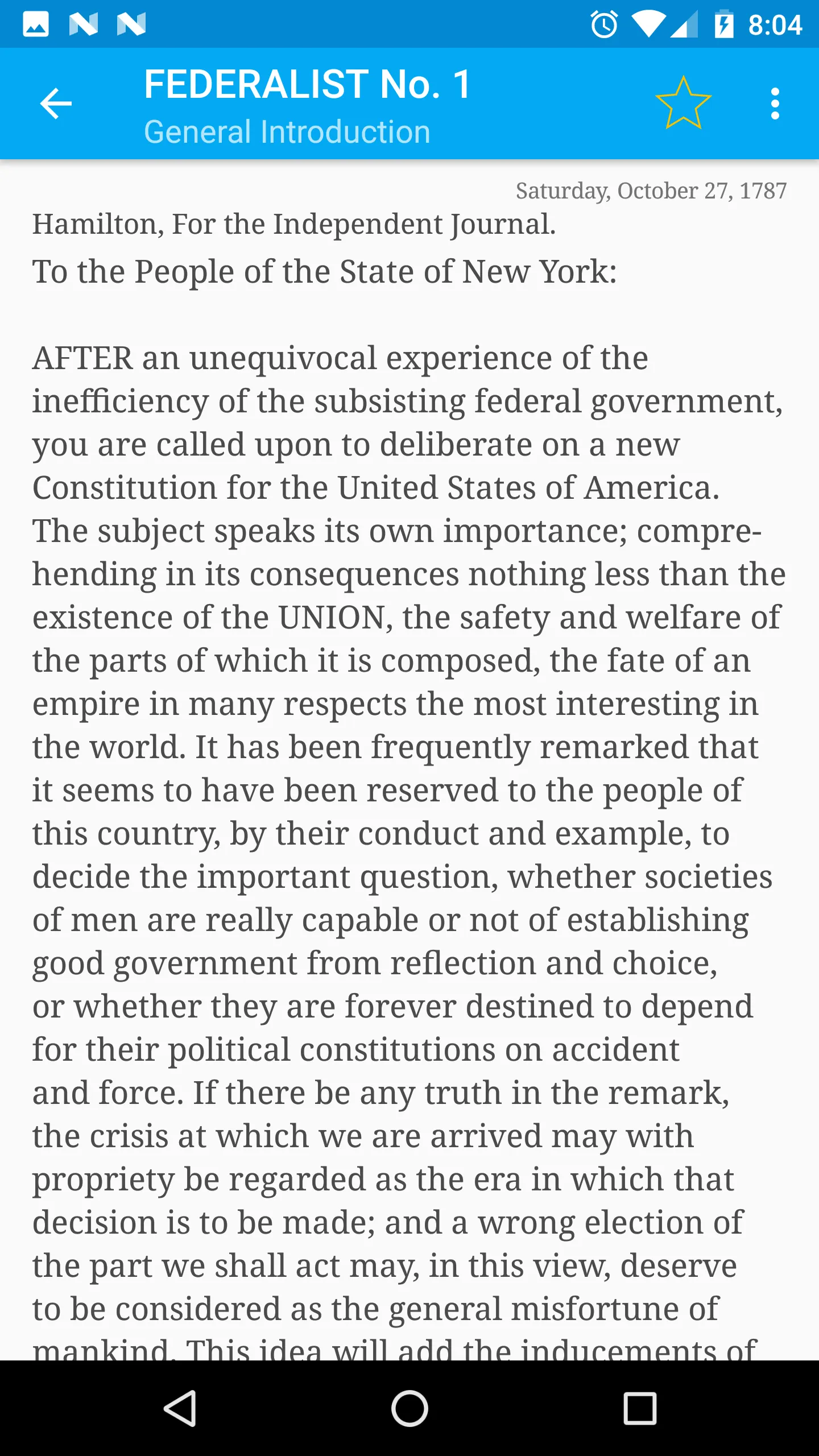 The Federalist Papers | Indus Appstore | Screenshot