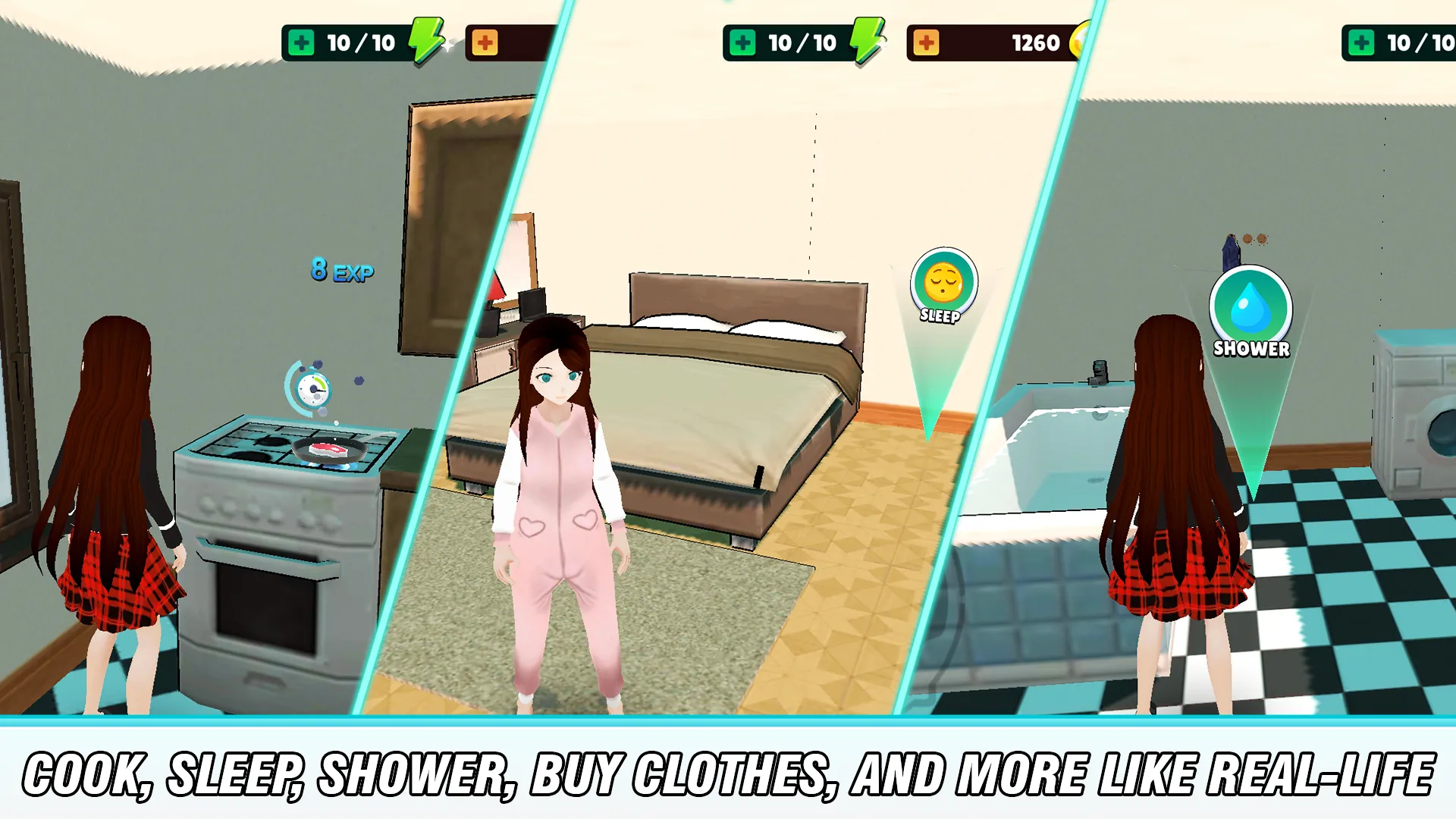 Anime School City Life Sim 3D | Indus Appstore | Screenshot