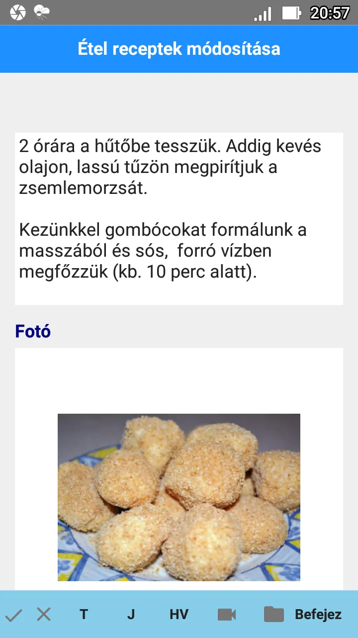 Étel Recept Nyilvántartó | Indus Appstore | Screenshot