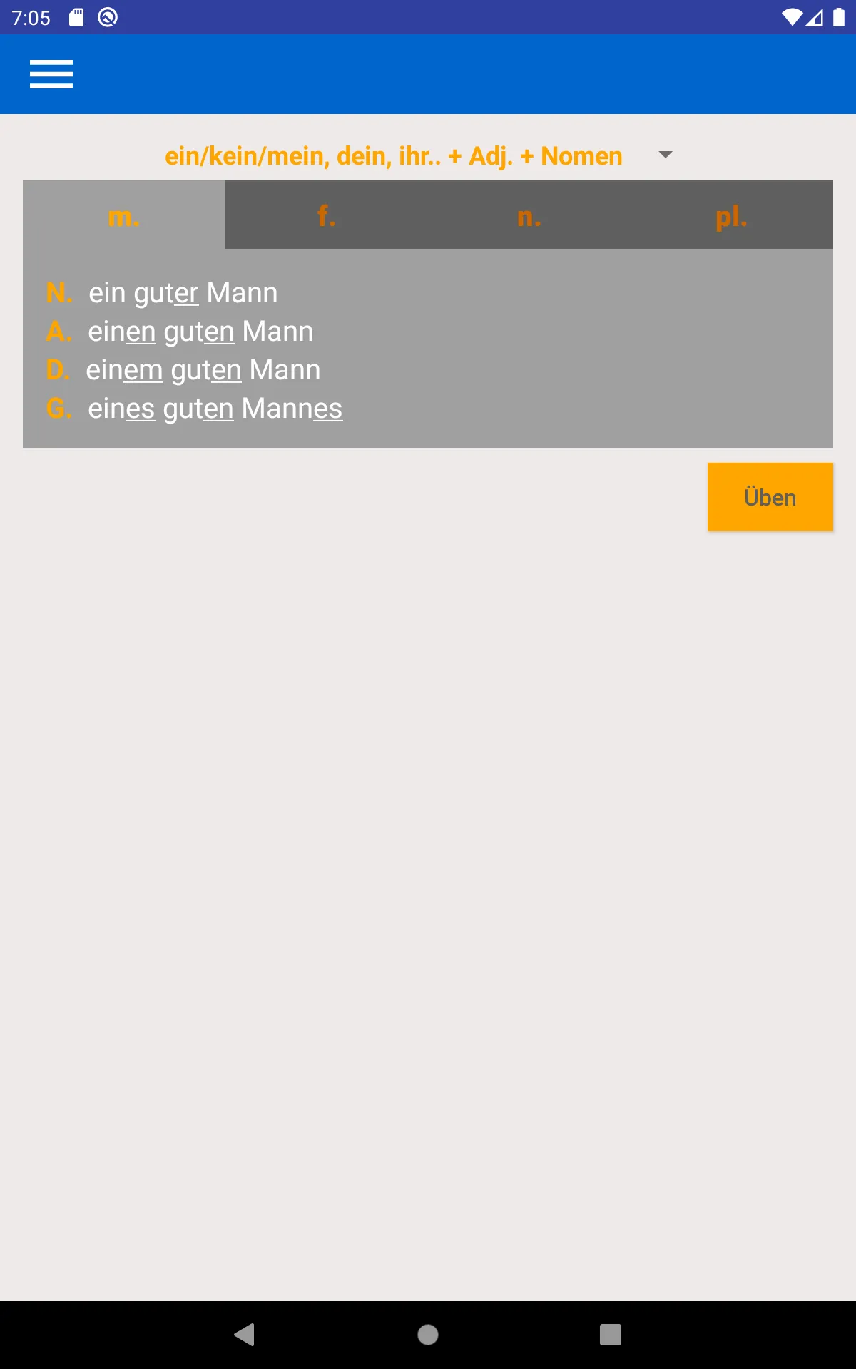 German Adjective Endings | Indus Appstore | Screenshot