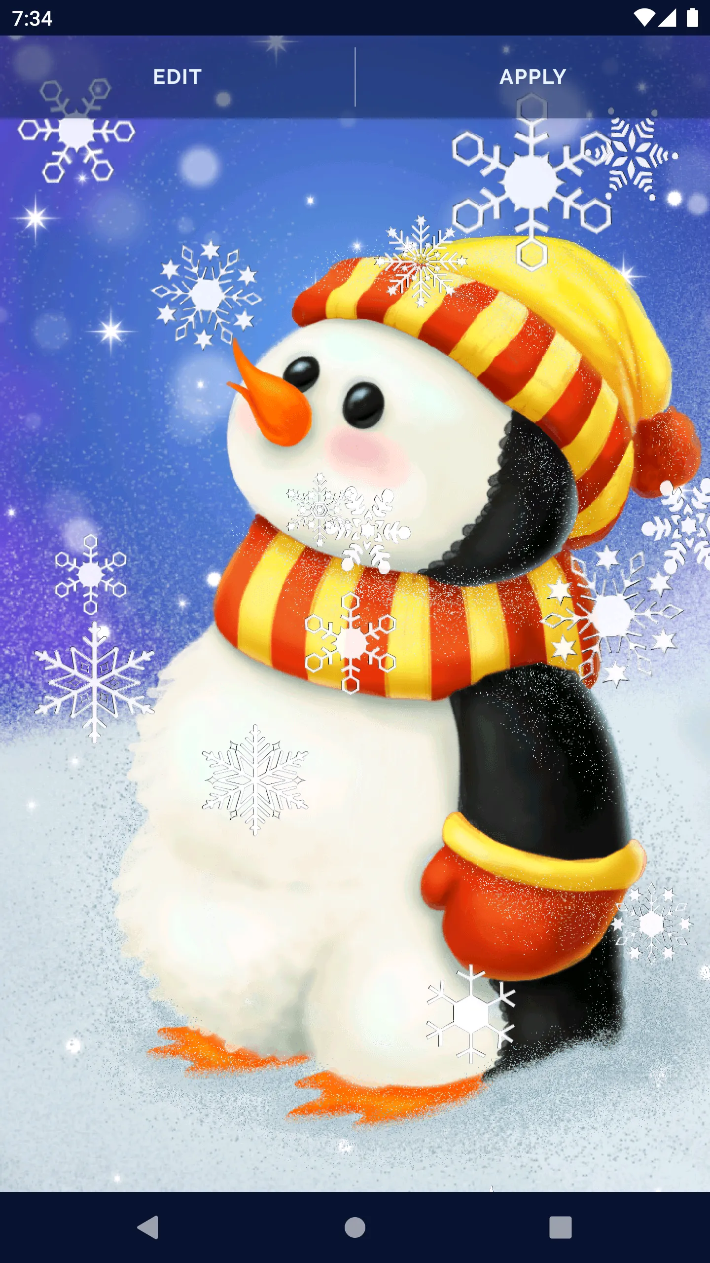 Winter Penguin Live Wallpaper | Indus Appstore | Screenshot