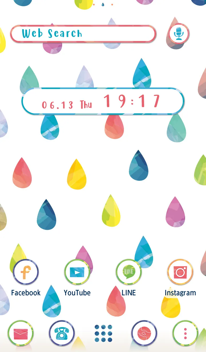 Colorful Raindrops Theme | Indus Appstore | Screenshot