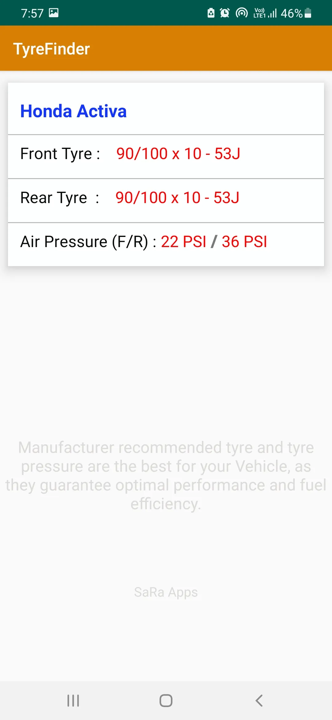 Tyre Finder | Tyre Size Finder | Indus Appstore | Screenshot