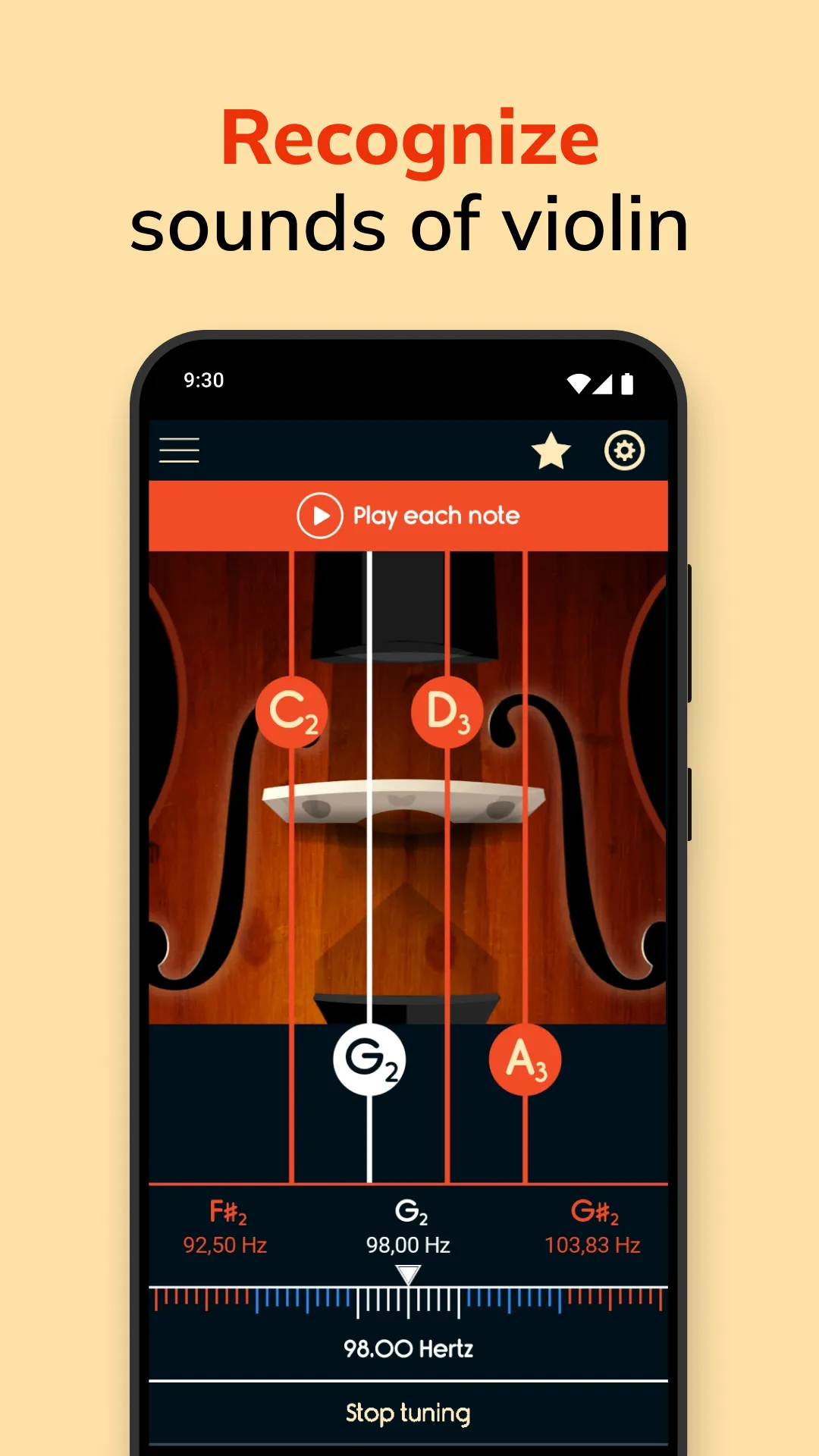 Master Violin Tuner | Indus Appstore | Screenshot