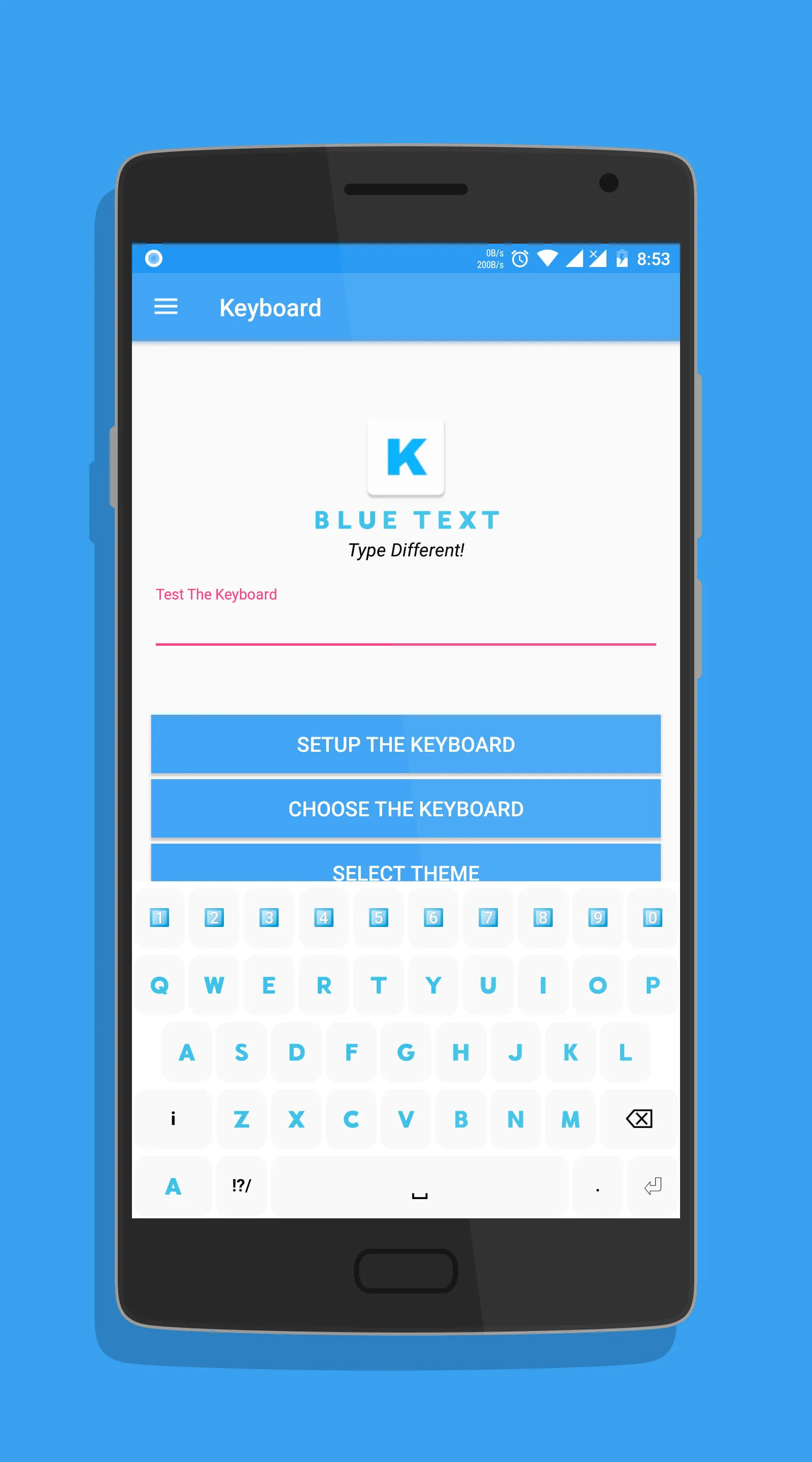 Blue Text - Keyboard + Convert | Indus Appstore | Screenshot