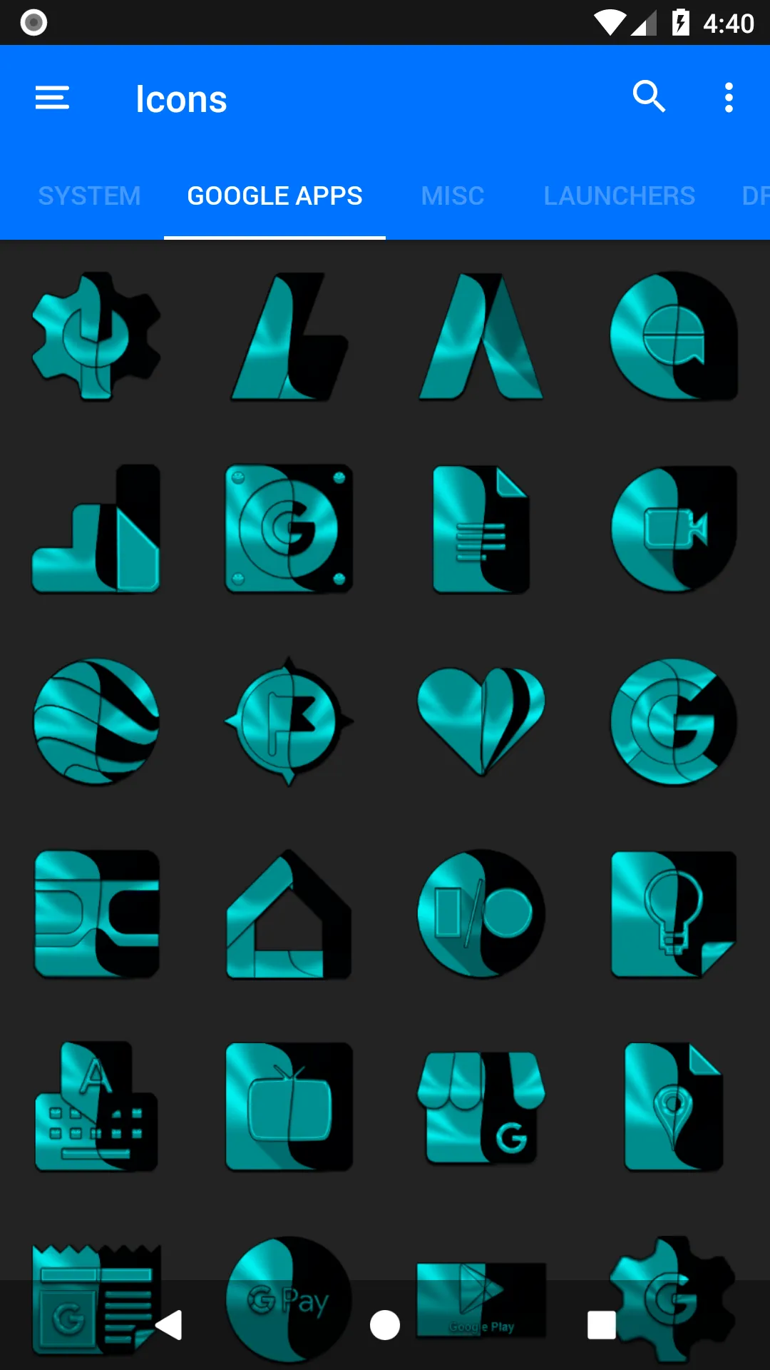 Wicked Cyan Icon Pack | Indus Appstore | Screenshot