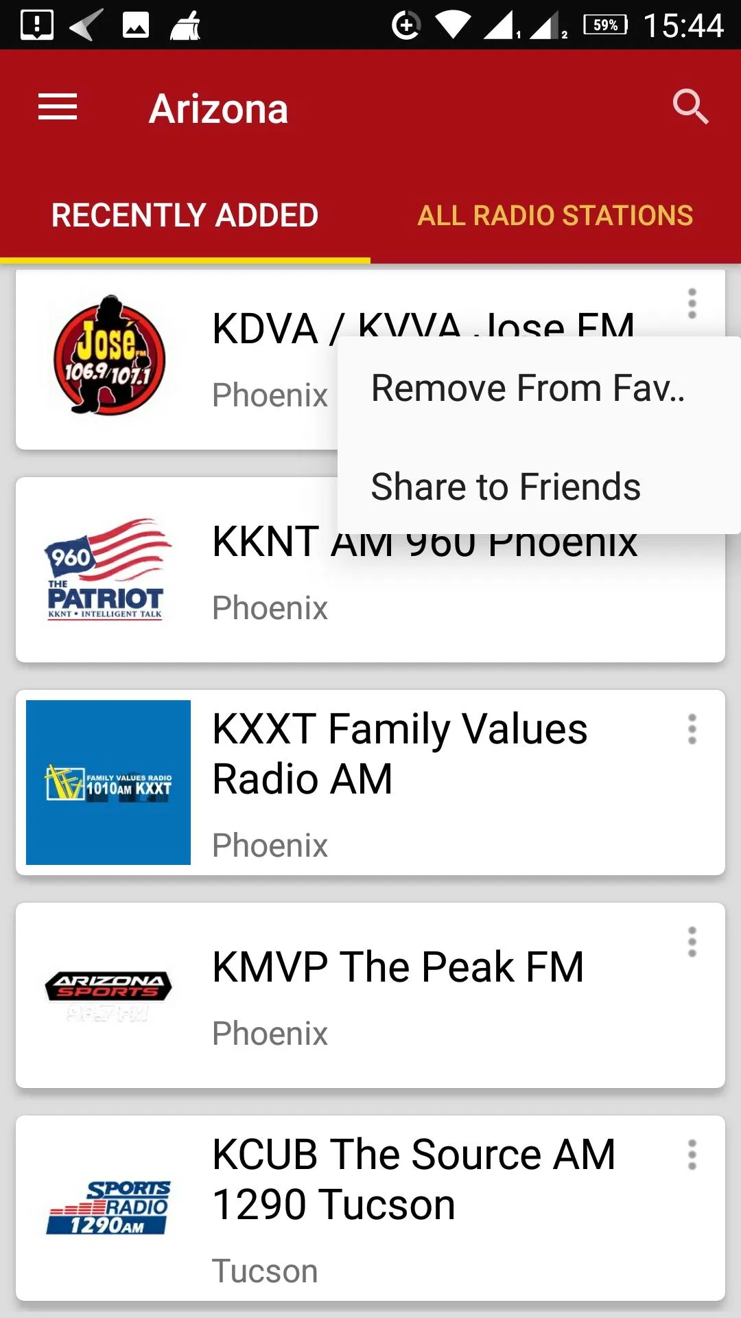 Arizona Radio Stations - USA | Indus Appstore | Screenshot