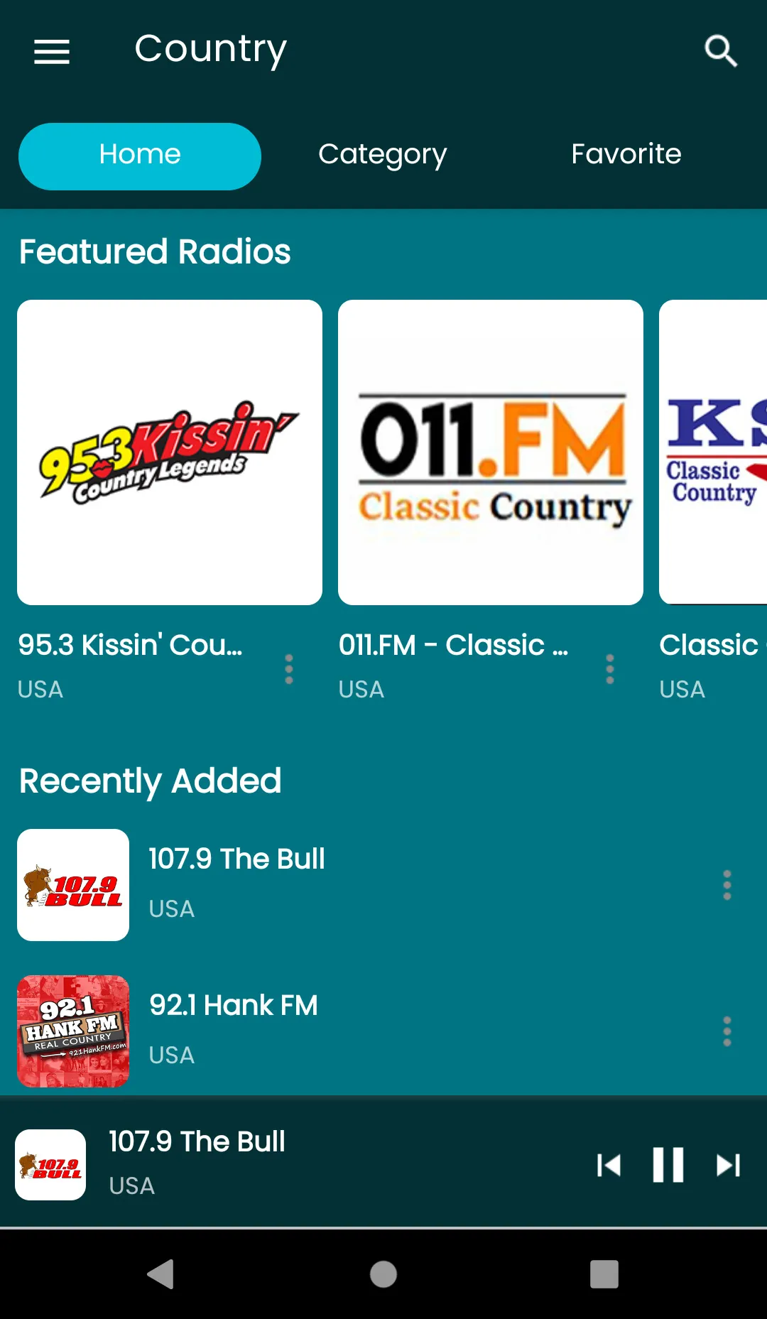 Radio country music | Indus Appstore | Screenshot