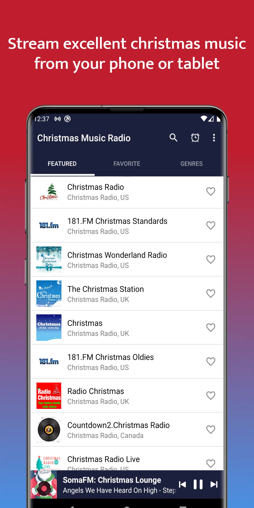 Christmas Music Radio 2024 | Indus Appstore | Screenshot