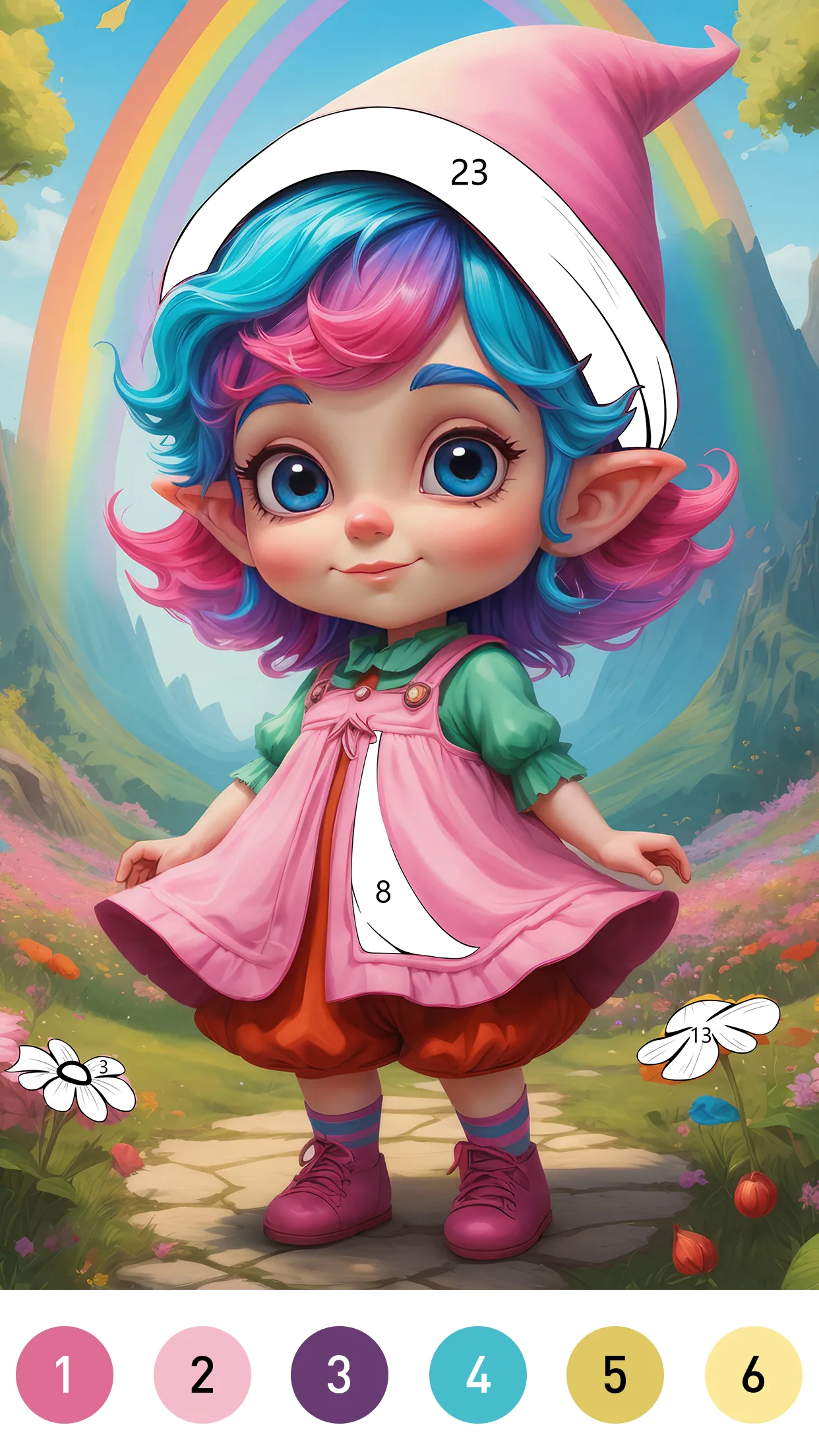 Fairytale Color by number game | Indus Appstore | Screenshot