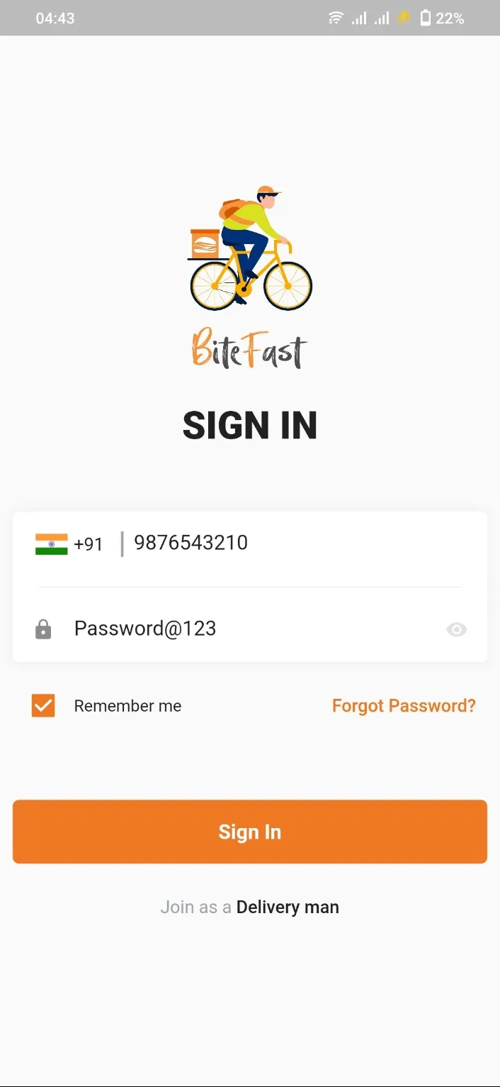 BiteFast Deliveryman | Indus Appstore | Screenshot