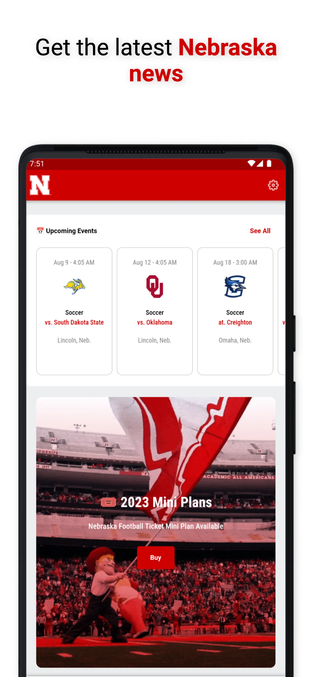 Nebraska Huskers | Indus Appstore | Screenshot