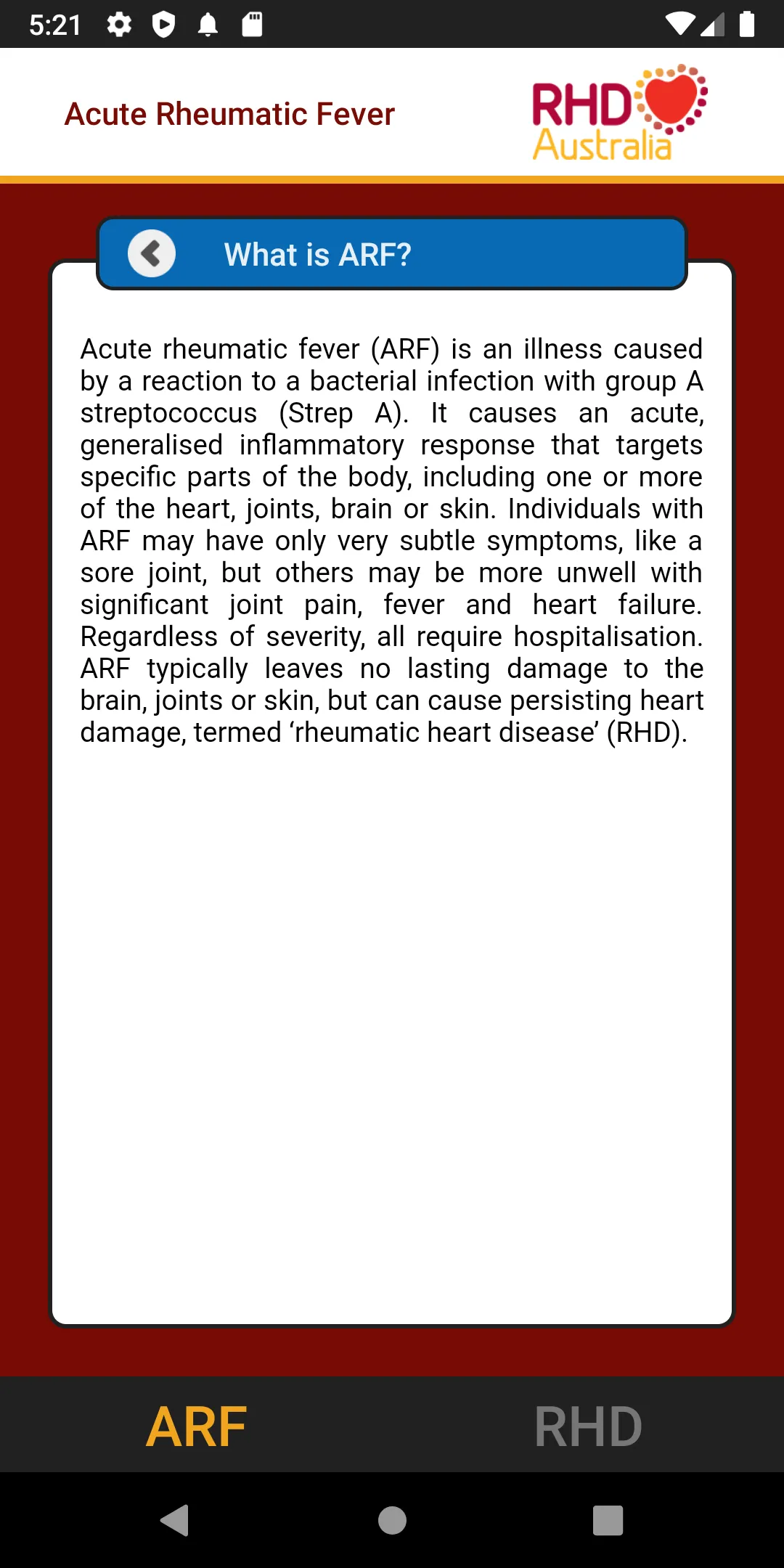 ARF & RHD Guideline | Indus Appstore | Screenshot