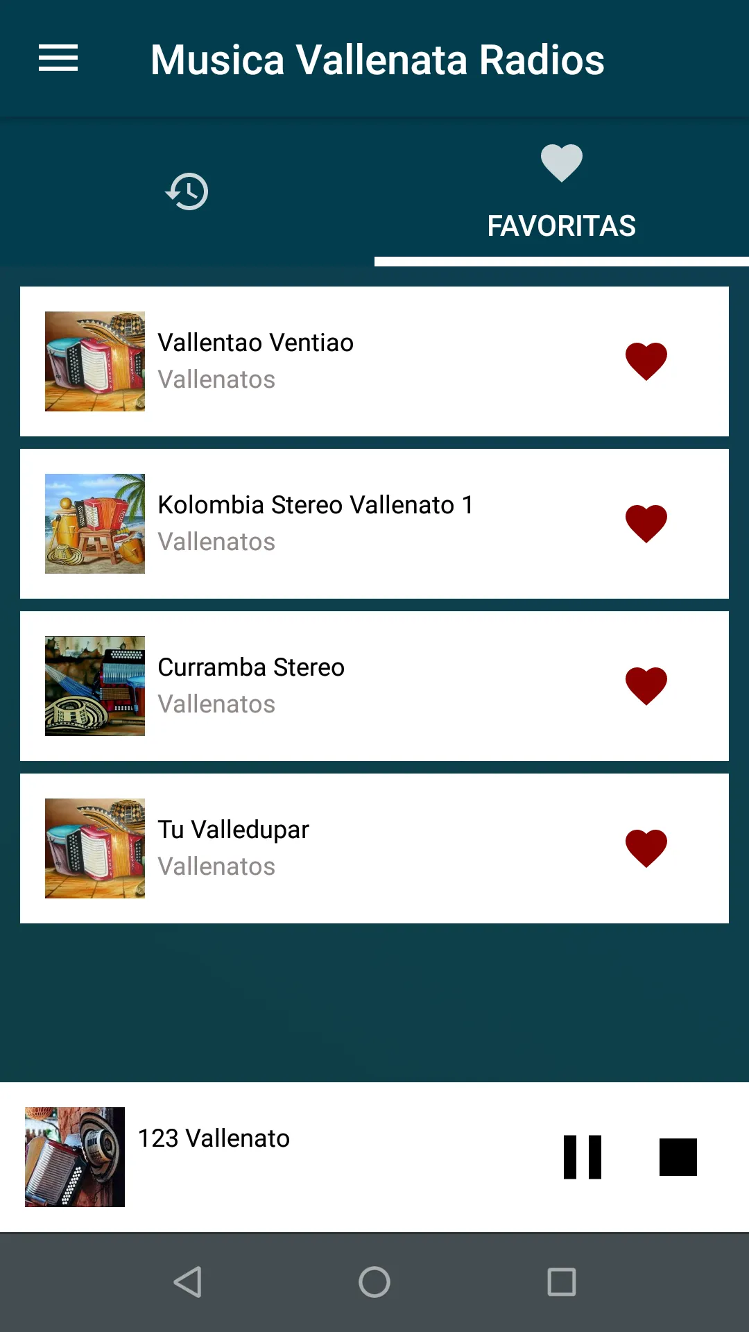 Vallenatos Radio | Indus Appstore | Screenshot